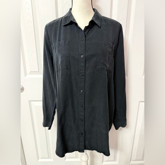 Lucky Brand Tops - 2/$30 Lucky Brand Black Lyocell Button Down  Long Sleeve Top Size L #2058